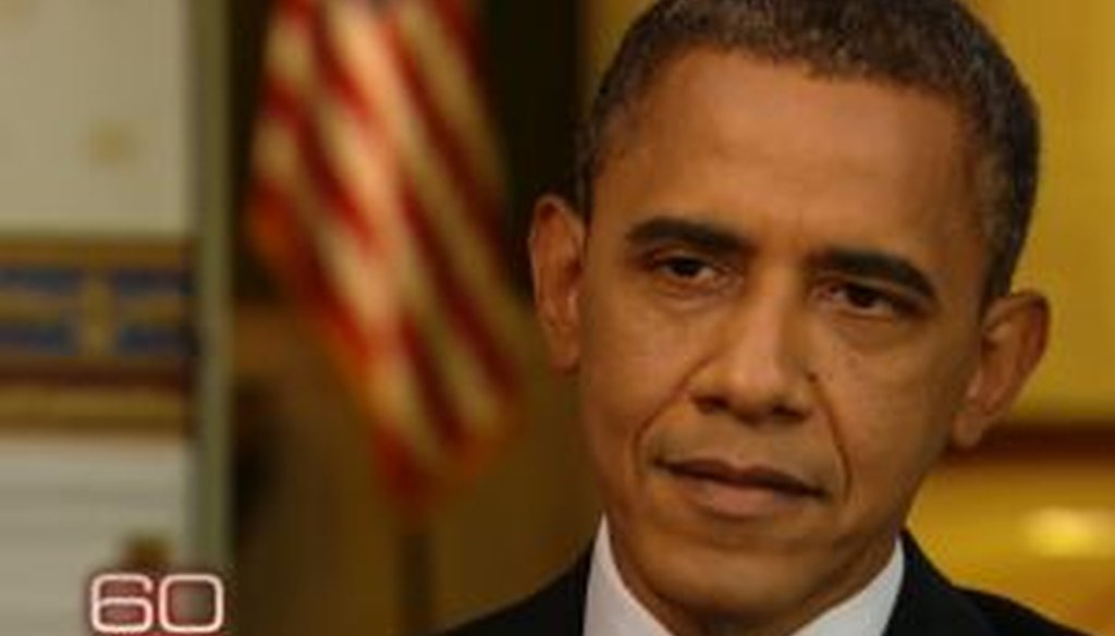 When President Barack Obama sat down for an interview with "60 Minutes," he said his policies were responsible for only 10 percent of the cumulative deficits over the past four years. We check his math.