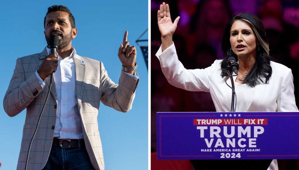 PolitiFact is covering the U.S. Senate's confirmation hearings for President Donald Trump's Cabinet picks. Follow our live fact-checks of Kash Patel and Tulsi Gabbard. (AP Photos)